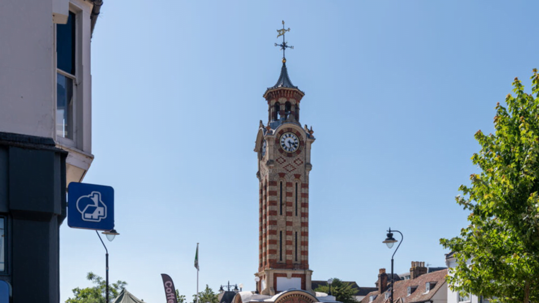 Eltham local area clock tower