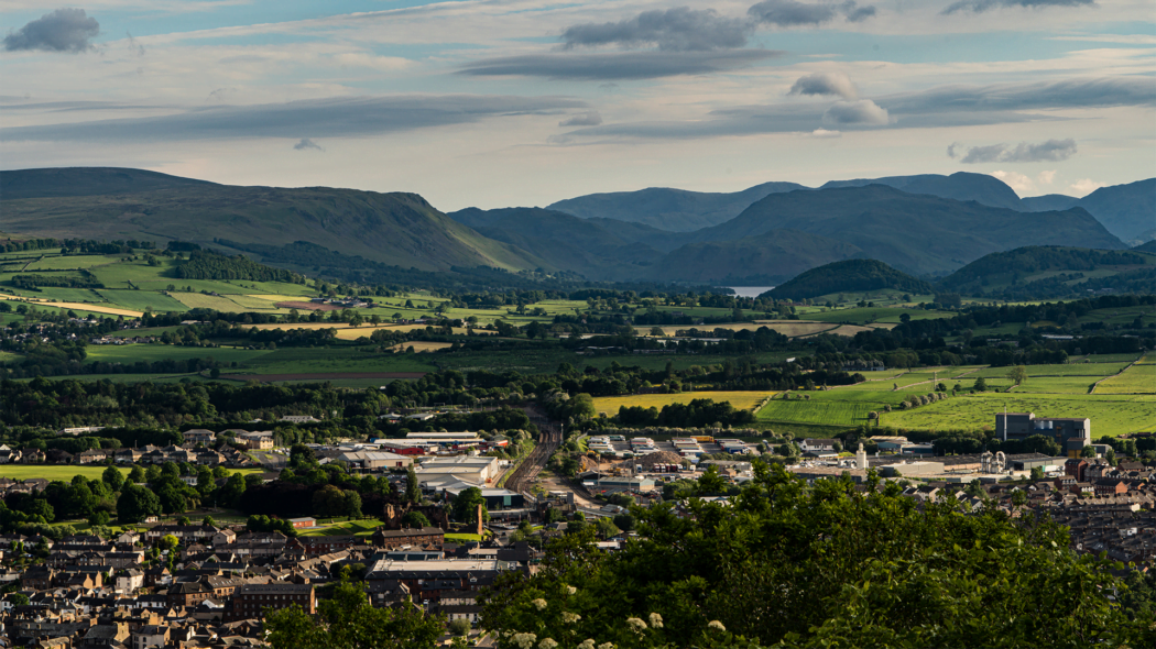 Cumbria local area - Penrith Ariel view 1080